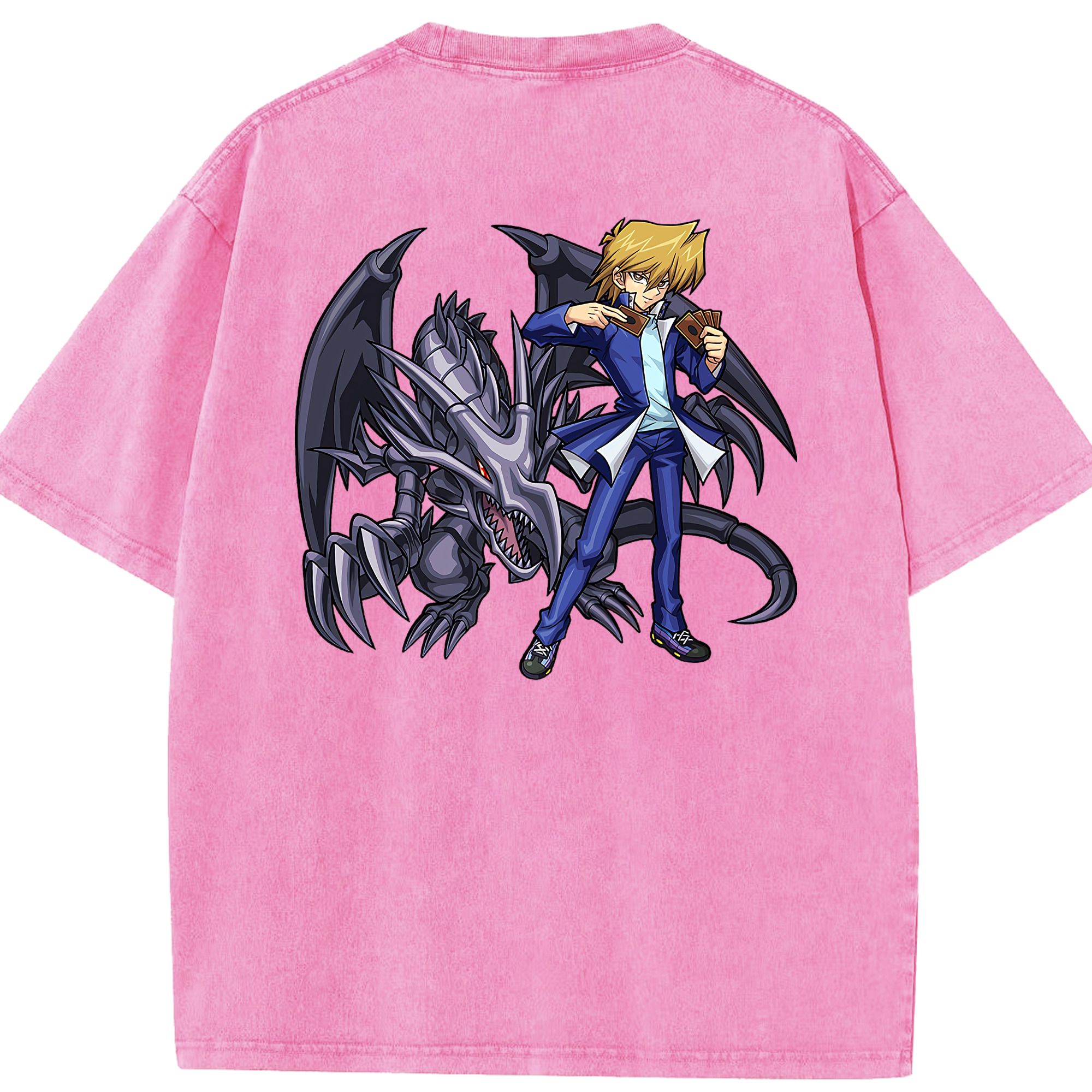 （画像用） 遊☆戯☆王 Yu-Gi-Oh! 綿100% ヴィンテージ風 半袖Tシャツ（背面プリント）